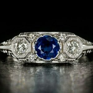 Women's engagement ring, statement ring, silver